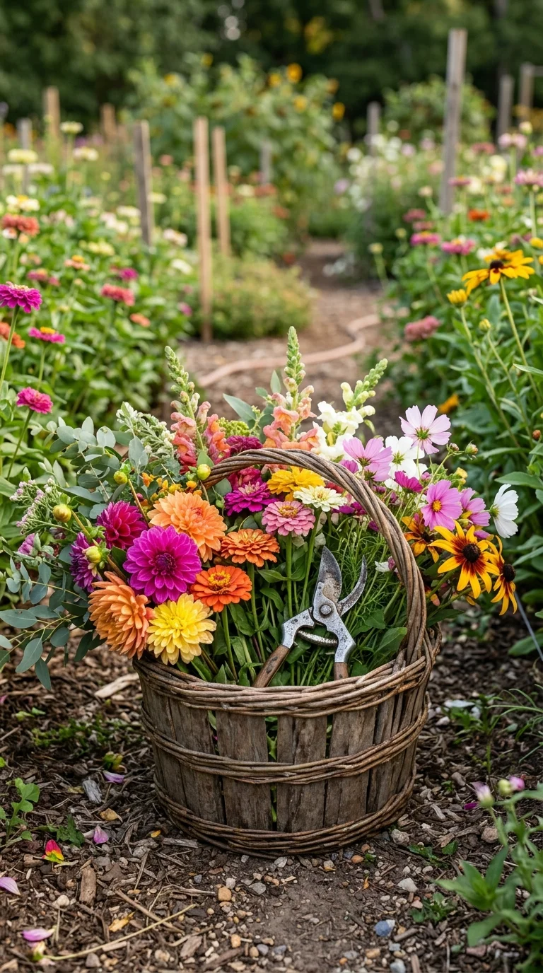 An illustrative troubleshooting, composting, or pruning guide for “cut flower garden layout ideas”