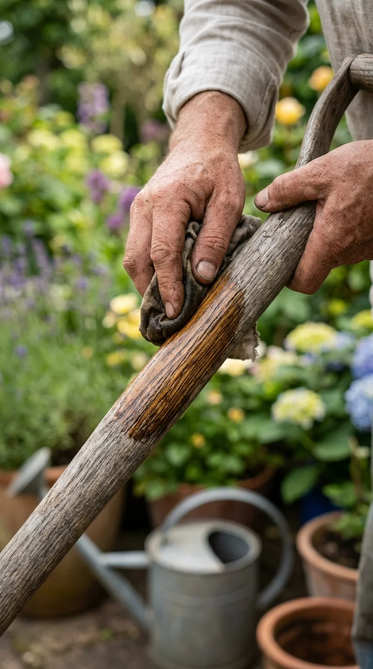 A helpful step-by-step care and watering illustration for “linseed oil on wood”